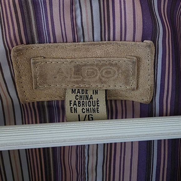 Aldo L Vintage Y2K Bohemian Western Utility Neutral Genuine Suede Jacket - Picture 4 of 16